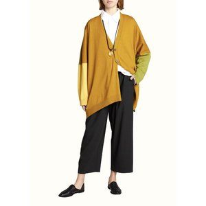 ESKANDAR Wool Japanese Trousers in Black